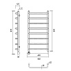 Полотенцесушитель электрический Domoterm Стефано П8 400x800 EL, ТЭН слева, хром