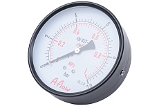 Манометр от 0 до 10 бар из углеродистой стали, D100 мм, BSPP 1/2&quot;, штуцер сзади по центру A-Flow G10-C-8G-100B-10bar