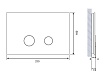 Кнопка смыва Cersanit Stero BU-STE/Blg/Gl черный глянец