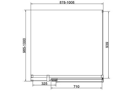 Душевой уголок Vincea Экстенза (Extenza) VSR-4EX901010CL 90/100x100 хром, прозрачное