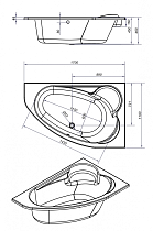 Фронтальная панель Cersanit Kaliope 170 R