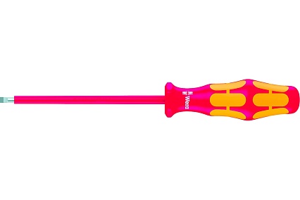 Отвёртка диэлектрическая WERA VDE, SL 0.6х3.5х100 мм, WE-006110