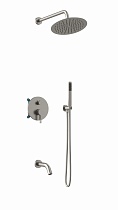 Душевой набор Vincea Villa VSFW-1VL3BN трехрежимный, брашированный никель