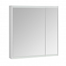 Зеркальный шкаф Акватон Нортон 80 см белый глянцевый