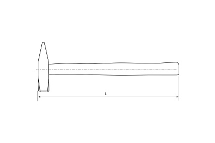 Слесарный молоток с деревянной рукояткой Thorvik WHH500 500 гр 52245
