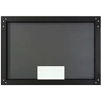 Зеркало Континент Frame Black LED 80x60 см с подсветкой, часами, антипар, черный ЗЛП3109