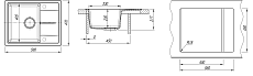 Кухонная мойка Dr.Gans Ника 58 см СМс, терра 25.070.B0580.405