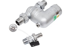 Фильтр FAR 100 мкм, с магнитными вставками, под манометр, Max: 95 C, 25 бар, поворотное соединение, 3/4&quot; НР FA 39M3 34100