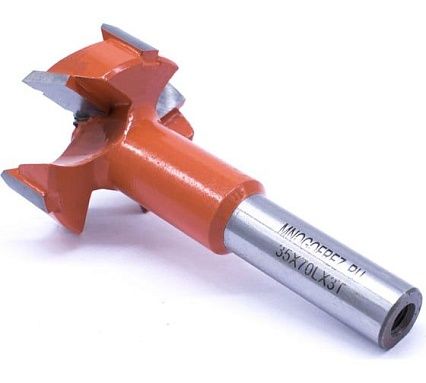 Сверло присадочное чашечное со стружколомом по дереву FT-3T140202L (35х70 мм; хв-к 10 мм; левое вращение) МНОГОФРЕЗ 6615