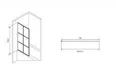 Шторка для ванны Abber Immer Offen AG72080B 80x140 черный