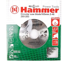 Диск пильный по ламинату Flex 205-203 CSB PL (165х30/20 мм; Z-48) Hammer 30674