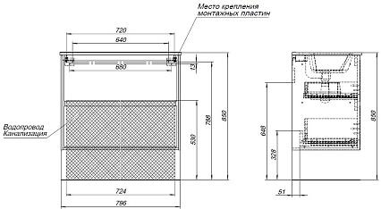 Мебель для ванной Aquanet Милан 80 см белый глянец