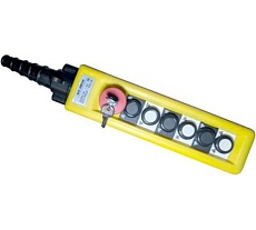 Пульт ООО КРАНЭЛЕКТРО &quot; ХАС-А6913К, 6 кнопок, 2 скорости, авар. стоп, ключ 00000014722