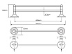 Полотенцедержатель Bemeta Retro 144304052 66 см, двойной, хром