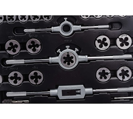 Набор метчиков и плашек Rockforce метрический, 110 предметов RF-B110-1(10453)