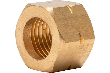 Гайка накидная 19, М16x1.5 LH, латунь, 5 шт в упаковке Krass 2190582