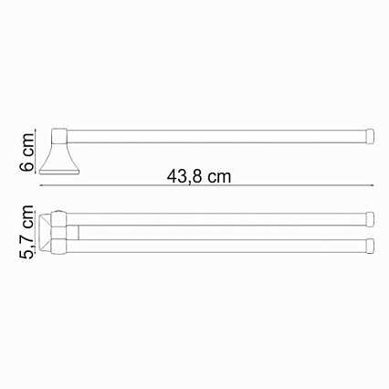 Полотенцедержатель WasserKRAFT Wern K-2531 двойной