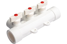 Коллектор с шаровыми кранами Lammin PPR 32х3 Lm31081003032