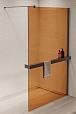 Душевая перегородка Vincea Walk-In VSW-1HR900GSGM 90x200 вороненая сталь, янтарь
