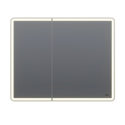 Зеркальный шкаф Lemark Element 100x80 с подсветкой LM100ZS-E, белый глянец