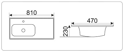 Раковина CeramaLux NYJ 845-80 81 см