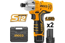 Аккумуляторный ударный шуруповерт Ingco Li-ion 12В CIRLI1201
