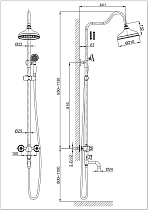 Душевая стойка D&K Kassen Hessel DA1424701D08