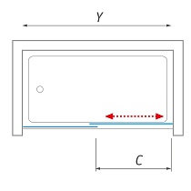 Шторка для ванны Roltechnik PXVB 80x150 боковая стенка