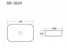 Раковина Grossman GR-3049 61 см белый