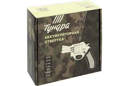 Аккумуляторная отвертка Тундра 3.6 В, 1.3 Ач, Li-lon, 3 Нм, 200 об/мин, индикатор заряда 9604463