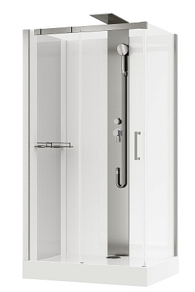 Душевая кабина Black&White Galaxy G8708N 110x80 брашированный никель