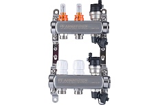 Коллекторная группа PROFACTOR нержавеющая сталь, с расходомерами авто/воздухотвод 1х2 вых 3/4 ЕК PF MB 807.2