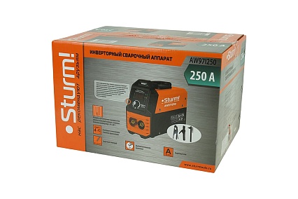 Сварочный инвертор Sturm 250А, ПВ 60%, 170-250В, HotStart/AntiStick/ArcForce AW97I250