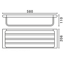 Полка Art&Max Platino AM-E-3922AL хром