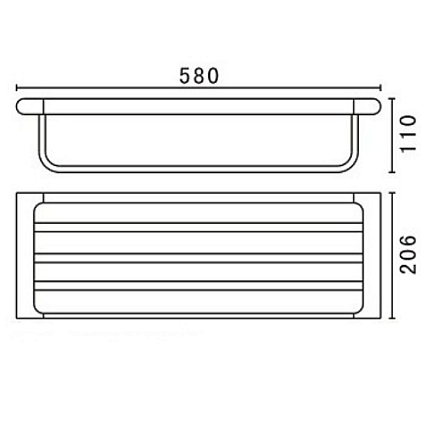 Полка Art&Max Platino AM-E-3922AL хром