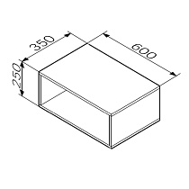 Ниша для хранения Am.Pm Func M8FOH0601WG 60x25 см, белый глянец