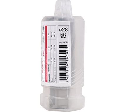 Сверло корончатое по металлу HSS Extra Line 28x50 мм Diam 320321