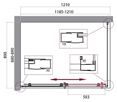 Душевой уголок BelBagno UNO-195-AH-1-120/90-C-Cr 120x90 прозрачный, хром