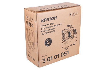 Безмасляный компрессор с прямой передачей Кратон AC-140-8-OFS 3 01 01 051