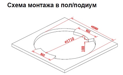 Акриловая ванна Gemy G9060 K 210x210 см