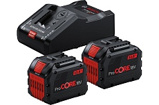 Аккумулятор ProCORE 18В, 12Ач - 2 шт, зарядное устройство GAL 18V-160 C Bosch 1600A016GY