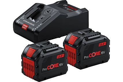 Аккумулятор ProCORE 18В, 12Ач - 2 шт, зарядное устройство GAL 18V-160 C Bosch 1600A016GY