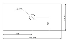 Столешница Allen Brau Fantasy 100 см graphite structure, 1.11010.GR-S