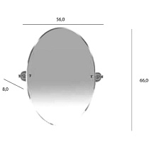 Зеркало косметическое TW Harmony TWHA021cr хром