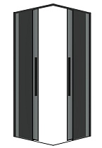 Душевой уголок Grossman Galaxy 300.K33.01.1010.21.10 100x100 тонированный, черный матовый