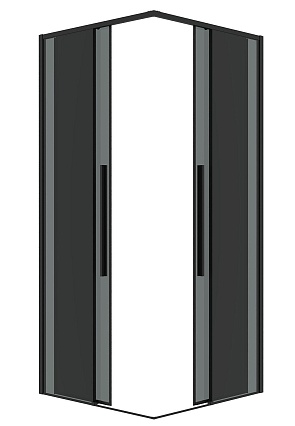 Душевой уголок Grossman Galaxy 300.K33.01.1010.21.10 100x100 тонированный, черный матовый