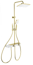 Душевая стойка Wonzon&Woghand Shelf WW-B4161-BG термостат, брашированное золото