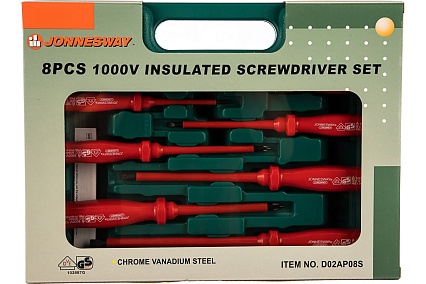 Набор диэлектрических отверток SL 0,4х2,5х85-1,2х6,5х150 и PH Jonnesway D02AP08S