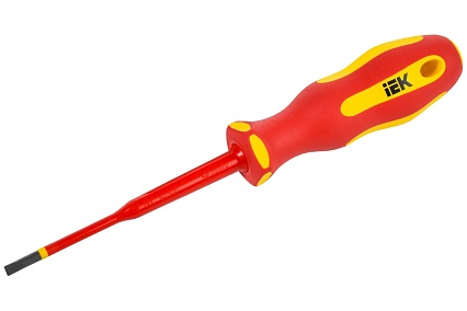 Отвертка IEK Arma2l 5 диэлектрическая slim sl4,0x100 т2 A2L5-SC31-T2-SL-40-100