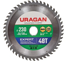 Диск пильный по дереву Uragan Expert (230х32/30 мм; 48Т) 36802-230-32-48_z01
